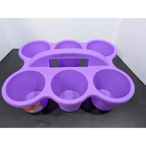Cup / Beer / Drink Caddy w/Handle Picnics, Beach, Office, Home &UBER Eats PURPLE